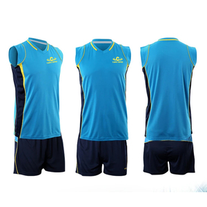 Ensemble d'uniformes de volley-ball personnalisés unisexes |   Tissu léger et durable 100% polyester, évacuant l'humidité, avec logo personnalisé imprimé sur mesure - Product Image 1