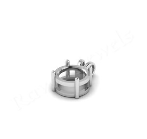 Nueva llegada de plata esterlina 925 joyería encontrar forma redonda Punta de moda 10x15mm hecho en La India colgante de montaje semi para exportación - Product Image 2