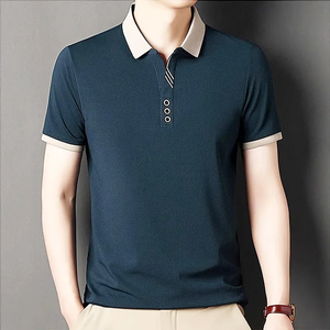 Style chaud personnaliser hommes affaires loisirs 100 coton T-shirt à manches courtes pas cher de haute qualité polos pour hommes - Product Image 5