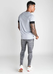 T-shirt en coton et Spandex pour homme, vêtement de Gym, de musculation, de haute qualité - Product Image 3