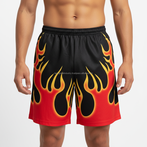 Shorts graphiques pour hommes en gros, respirants, OEM, imprimés intégralement, shorts décontractés d'été style hip-hop - Product Image 4