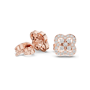 ต่างหูเพชรแล็บ 0.24 กะรัต ความใส VVS-VS สี EF ทอง 18KT, 14KT, 10KT และเงิน 925  ทองชมพู, ทองเหลือง, ทองขาว และมอสซาไนต์ - Product Image 6