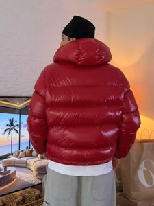 Chaqueta acolchada impermeable para hombre, con capucha, ligera, cortavientos, cálida, aislante, para exteriores, invierno - Product Image 2