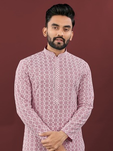 Nuevo Festival Heavy Rayon con Lucknowi Work Material de viscosa Diseño único de secuencia Mate - Product Image 4