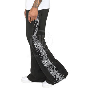 Custom Style Breathable Fabric Elastic Waist Relaxed Modern Casual Clothing Lightweight Feel Daily <b>Men</b> Flared <b>Sweat</b> <b>Pant</b> - Product Image 6
