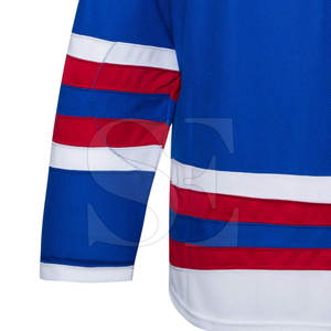 Camiseta de hockey sobre hielo al por mayor personalizable al mejor precio, ropa de hockey de talla grande transpirable para clubes y ligas de equipos - Product Image 3