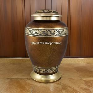Urna de cremación de Metal de aleación sólida con tapa roscada asegurada Urnas de cremación de alta calidad para cenizas Precio al por mayor Frasco de urnas funerarias - Product Image 5