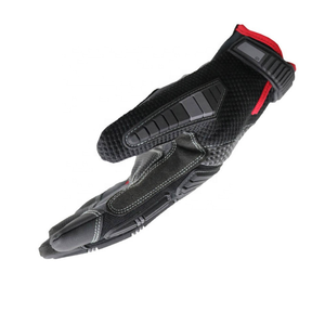 ถุงมือหนังแบบยึดเพื่อความปลอดภัยสำหรับงานช่างถุงมือป้องกันแรงกระแทกสีดำสีแดง - Product Image 3