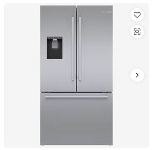 Refrigerador de Acero Inoxidable con Puerta Francesa, Dispensador de Hielo Integrado, Gran Capacidad, Electrodoméstico para Cocina - Product Image 1