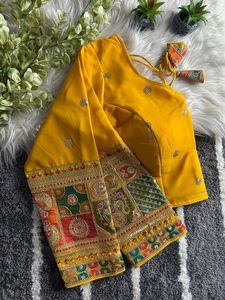 Fantaisie Haute Qualité Pure Georgette Viscose Avec Broderie Travail Blouse Fabricant De Surat Au Taux Le Plus Bas - Product Image 3