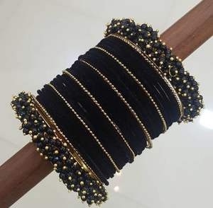 2025 New Arrival Professional Handcrafted Indian Wedding Bridal Chudiya <b>Sets</b> <b>Silver</b> Plated Pearl Trendy Geometric Casual Bangles - Product Image 3