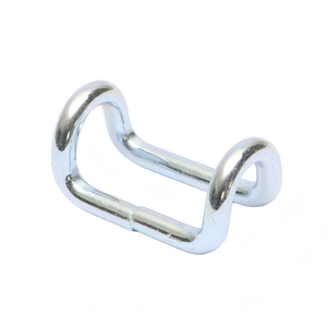 Crochet <span class=keywords><strong>ouvert</strong></span> galvanisé <span class=keywords><strong>en</strong></span> acier inoxydable de 50 mm avec sangles à boucle centrale pour attache de cargaison de rideau latéral de camion - Product Image 4