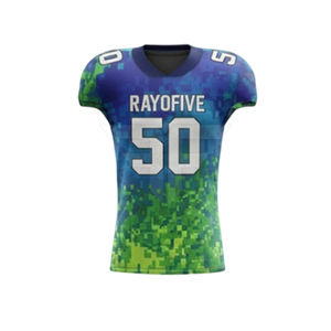 Dernier style, uniforme de football américain sur mesure, service OEM, prix bas, 100% polyester, séchage rapide, antibactérien - Product Image 1