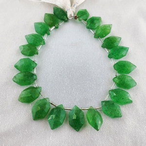 Cuentas de piedra Natural de Aventurina verde, abalorios largos en forma hexagonal para hacer joyas de moda, Gema lisa de 8 pulgadas - Product Image 5