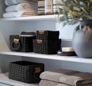 Corde de rangement en papier recyclé Panier de ferme Vaisselle Ustensiles de cuisine Paniers de rangement Paniers durables - Product Image 3