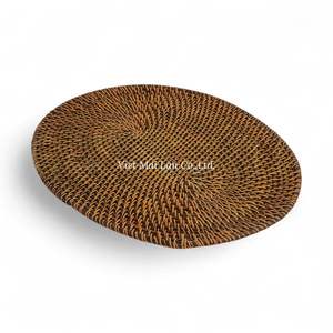 Oval Colorful Natural Rattan <b>Dining</b> <b>Placemat</b> for <b>Table</b> Setting Restaurant Hotel Use and Wholesale from Vietnam - Product Image 3