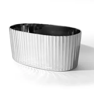 Seau à glace artisanal en acier inoxydable, seau à glace de bar haut de gamme, articles de bar en aluminium poli artisanal, seau à glace double ZAHID EXPORTS - Product Image 3