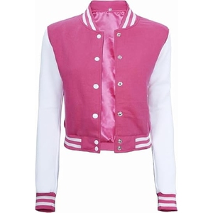 Kandari Sports Unisex Custom Crew Neck Pullover Baseball Varsity Jacket 100% Cotton Woolen Embroidery Front Winter <b>Coat</b> - Product Image 1