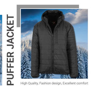 Couleur noire nouvelle veste encaissable légère personnalisée en plumes chaudes d'hiver en plein air pour hommes - Product Image 5