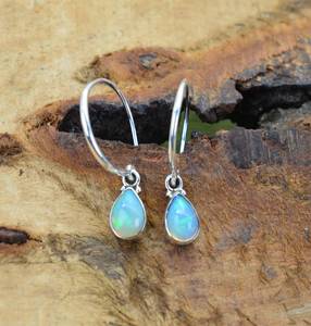 Ethiopian <b>Opal</b> Drop <b>Earrings</b> in 925 Sterling Silver Gold Plated Handmade Natural Gemstone Trendy Jewelry Gift for Easter - Product Image 1