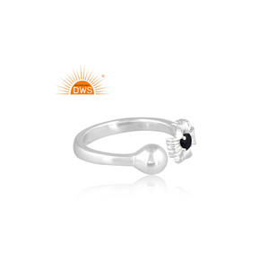 New Designer 925 Fine Sterling Silver Natural <b>Black</b> Onyx Gemstone Adjustable <b>Ring</b> For <b>Women</b> Jewelry Manufacturer - Product Image 3