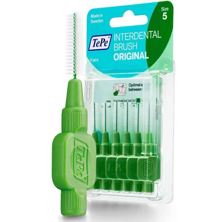 Tepe Blister Green 6pcs 08 mm Interface Brush