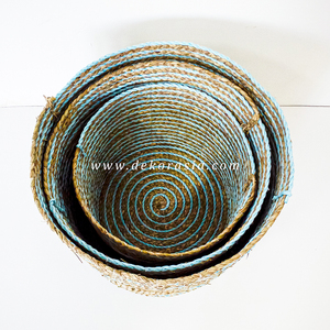 Grand panier à linge tressé Mendong au design moderne, écologique, pour la maison et les restaurants – Rangement organisé et décoration intérieure - Product Image 4