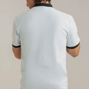 <b>Men's</b> <b>Casual</b> Plus Size Premium Streetwear for <b>Shirt</b> | Ice <b>White</b> Fabric Contrast Black Collar Cuffs Breathable Urban Lifestyle - Product Image 4