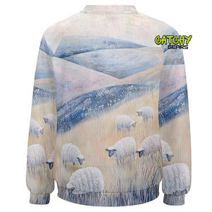 เสื้อสเวตเตอร์คอกลมแขนยาวแบบสวมหัวผ้าคอตตอนเนื้อนุ่มอบอุ่นปรับแต่งโลโก้ได้ตามต้องการ - Product Image 6