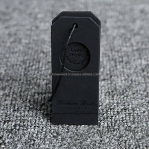 Etiquetas colgantes sostenibles tarjeta texturizada troquelada papel personalizado etiqueta colgante para ropa y zapatos bolsos de mano - Product Image 2