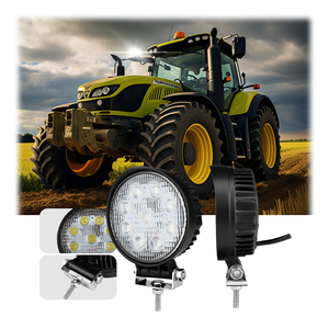 4.5 inch <span class=keywords><strong>LED</strong></span> tròn làm việc ánh sáng 9 cái 27 Wát không thấm nước trắng rộng lũ dài tại chỗ chùm cho máy kéo làm việc - Product Image 3