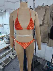 Sexy nouveau design personnalisé robe sexy pour la plage sortie coquillage de mer audacieux perlé vêtements de plage bikini ensemble prêt à porter - Product Image 3