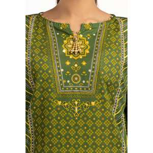 Traje Casual de Verano para Mujer, Verde, 3 Piezas, con Decoración de Botones Dorados - Product Image 3