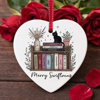 Ornement en céramique personnalisé en forme de cœur, décoration suspendue pour bibliothèque, pour une décoration intérieure de ferme chaleureuse