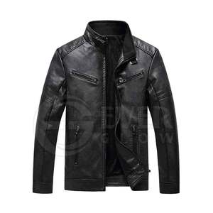 Chaqueta de moda de cuero de vaca de tacto suave de calidad fina para hombres Los mejores fabricantes OEM Chaqueta de cuero de moda de nuevo estilo - Product Image 2