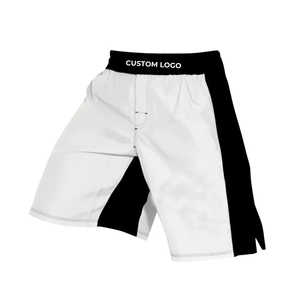 Short MMA noir blanc à fente élevée Short de sport Ufc à séchage rapide Impression par sublimation - Product Image 5
