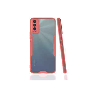 Coque de téléphone en silicone souple de luxe JoieCreatif Parfe Series pour Vivo Y20S, anti-traces de doigts, protection rose, fabriquée en TPU PU - Product Image 1