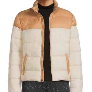 Chaquetas acolchadas de invierno con logotipo personalizado para hombre, chaquetas acolchadas informales con capucha, chaquetas a prueba de viento hinchadas de talla grande, diseño de lona OEM - Product Image 1