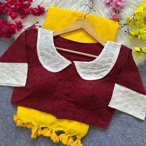 Última Tendencia en Saris de Algodón Khadi Lisos, Fabricante y Proveedor de Moda Femenina de la India a la Tarifa Más Baja - Product Image 1