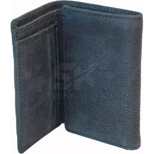 Custom Size Business Men's Leather Single Shade <b>Trifold</b> <b>Wallet</b> Good Price Men's Leather Single Shade <b>Trifold</b> <b>Wallet</b> - Product Image 4