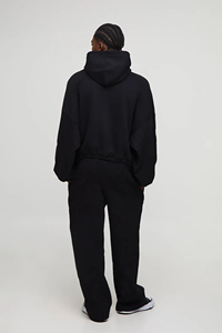 Venta al por mayor mujeres chándal conjunto logotipo personalizado Sudadera con capucha de gran tamaño con pantalones Jogger tejido polar cálido Elegante ropa de salón ropa de gimnasio - Product Image 4