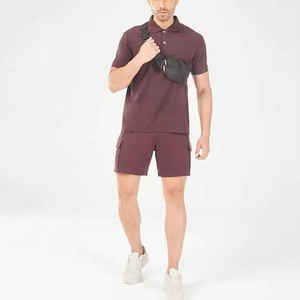 Logo personnalisé de haute qualité à rayures rouges Spandex/polyester Vêtements de sport décontractés T-shirt polo pour hommes - Product Image 6