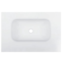 Lavabo rectangulaire en mélamine One Piece, à poser sur comptoir, en résine, avec couleurs personnalisables