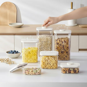 ANYA Boîte de Rangement Alimentaire Hermétique Étanche, en Plastique sans BPA, avec Bouton-Poussoir, Organisateur pour Riz, Céréales, Grains, Snacks, Cuisine, Réfrigérateur, Garde-Manger - Product Image 1