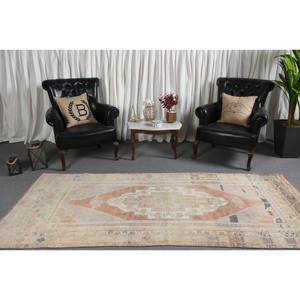 Tapis bohème en laine beige orange de grande surface 3.9x8.9 pieds classique style turc motif patchwork latex pour adolescents adultes tapis de chambre - Product Image 1