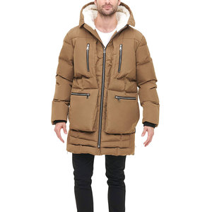 Plus Size Men's <b>Winter</b> Shiny Cotton Padded Jacket Mens Outdoor <b>Quilted</b> Hooded Cotton Filling Puffer Jacket For Men 2024 - Product Image 1