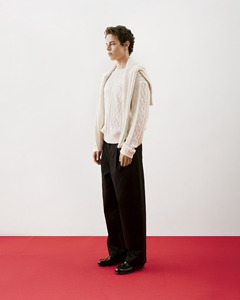 Suéter de Hombre para Invierno, Sólido, Transpirable, Casual, de Manga Larga, Tejido de Cable, 100% Algodón, con Bordado Técnico, Corte Regular, Estilo Informal - Product Image 6