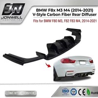 Diffuser Belakang Serat Karbon untuk BMW F80 M3 F82 F83 M4 2014-2021 Model V Agresif 1PC Spoiler Bibir Bumper Bawah