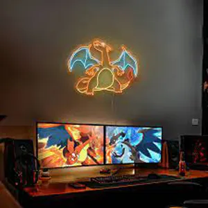 Illuminate Your Space with a Custom Charizard LED Neon Sign: Dynamic Flex Neon Decor for Pokemon Fans and Striking Room Accents