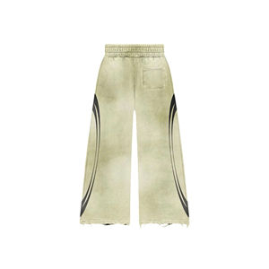 Vente en gros 100% coton 500GSM épais polaire hommes imprimés costumes deux pièces survêtement respirant survêtement rayé imprimé Boxy sweat à capuche - Product Image 5